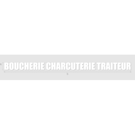 Découpe de lettres : "BOUCHERIE CHARCUTERIE TRAITEUR"