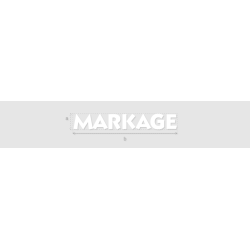 Découpe de lettres : "MARKAGE"
