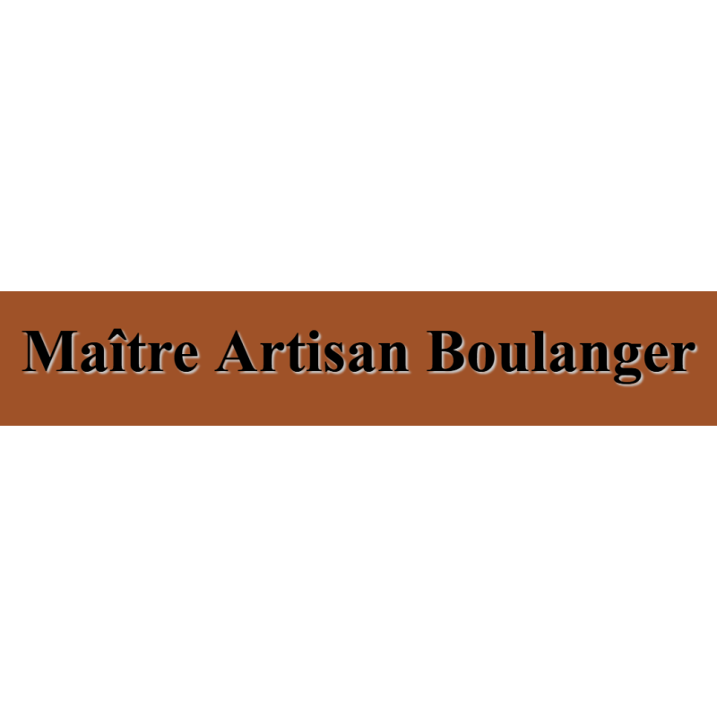Découpe de lettres : "Maître Artisan Boulanger"
