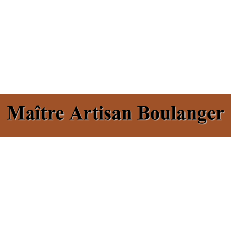 Découpe de lettres : "Maître Artisan Boulanger"