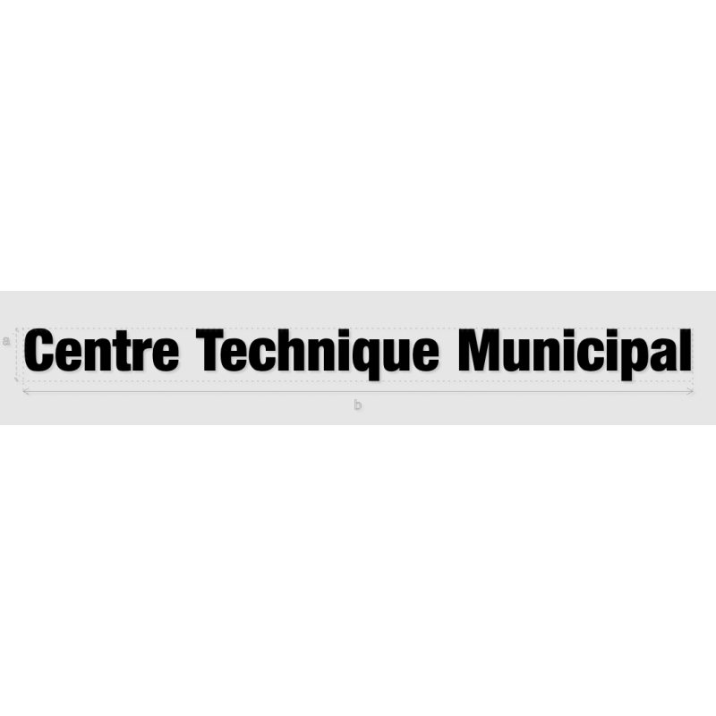 Découpe de lettres : "Centre Technique Municipal"
