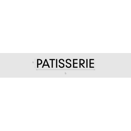 Découpe de lettres : "PATISSERIE"