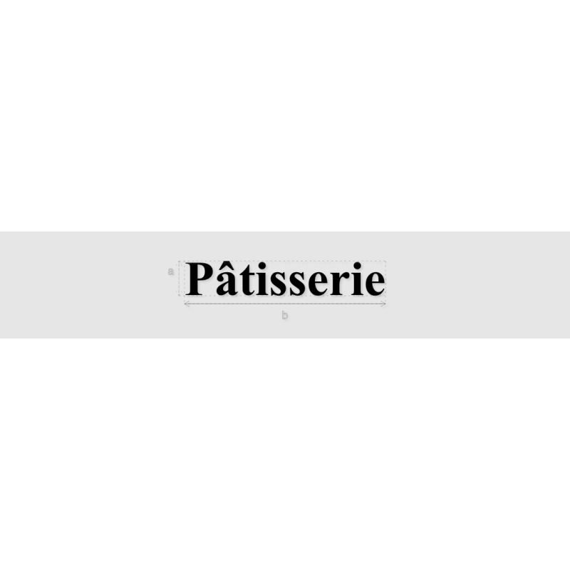 Découpe de lettres : "Pâtisserie"