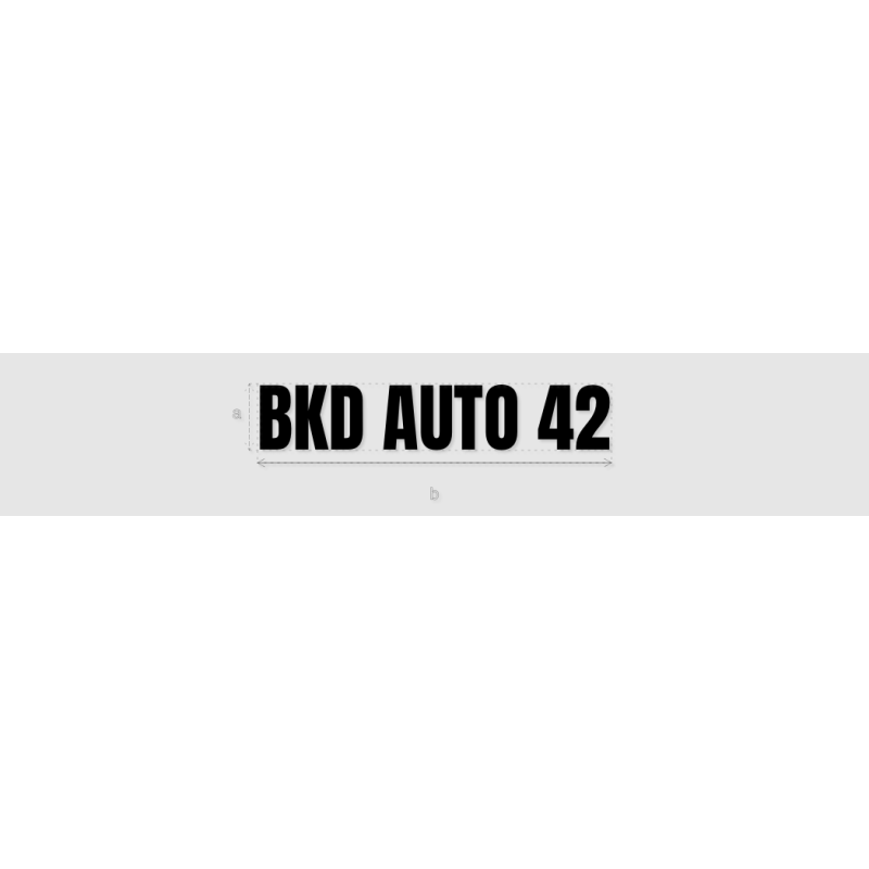 Découpe de lettres : "BKD AUTO 42"