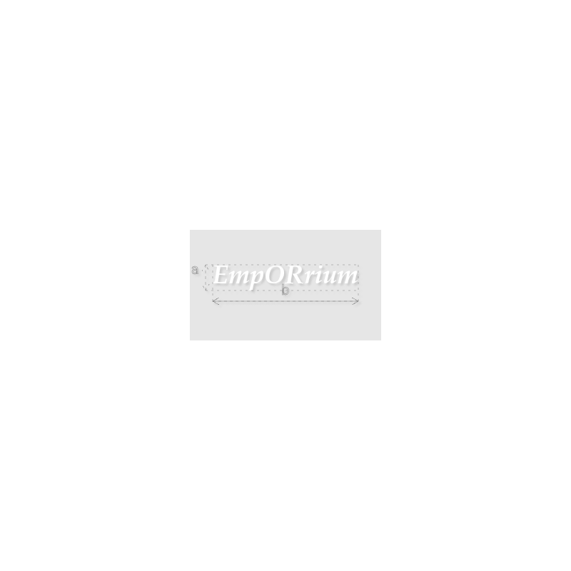 Découpe de lettres : "EmpORrium"