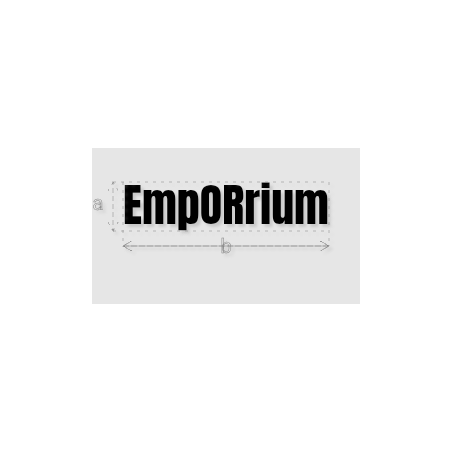 Découpe de lettres : "EmpORrium"