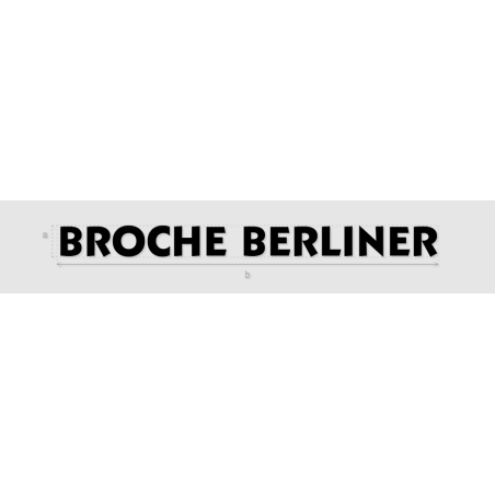Découpe de lettres : "BROCHE BERLINER"
