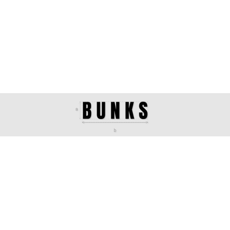 Découpe de lettres : "B U N K S"