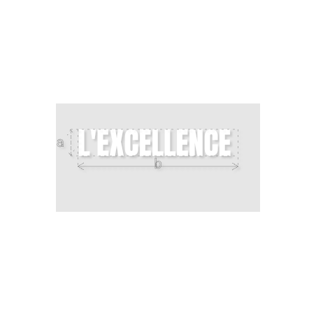 Découpe de lettres : "L'EXCELLENCE "
