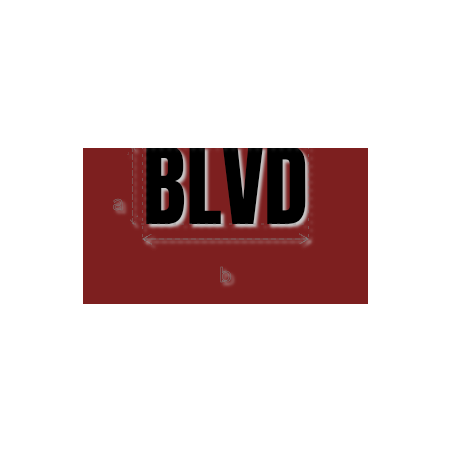 Découpe de lettres : "BLVD"