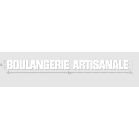 Découpe de lettres : "BOULANGERIE ARTISANALE "
