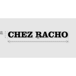 Découpe de lettres : "CHEZ...