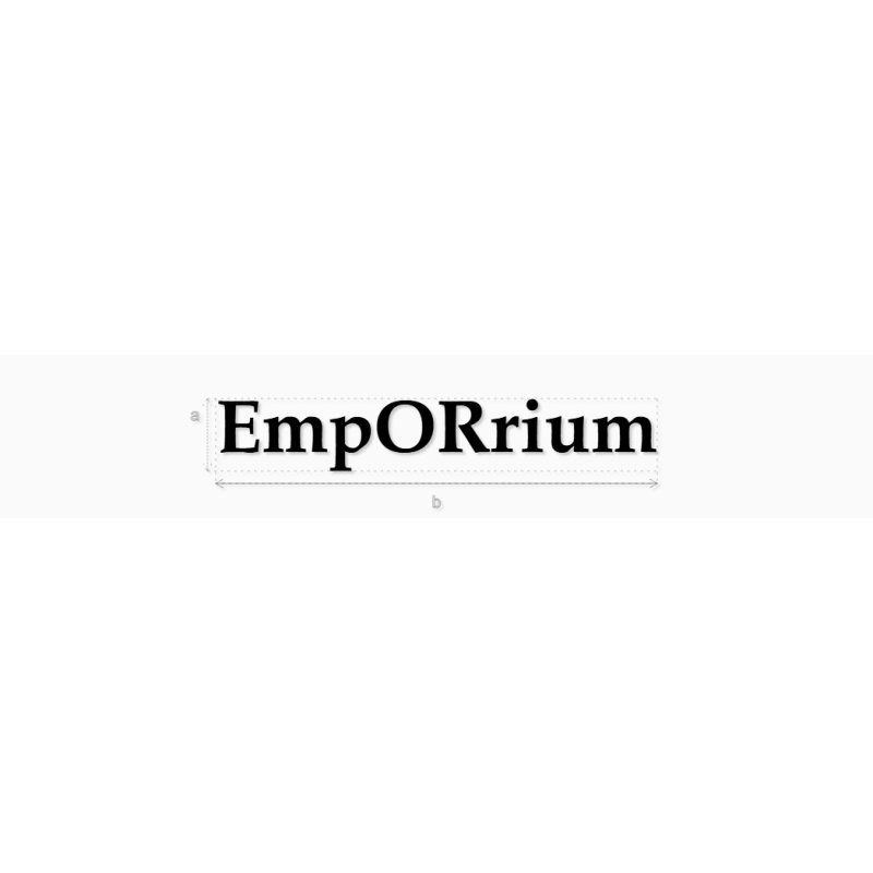 Découpe de lettres : "EmpORrium"