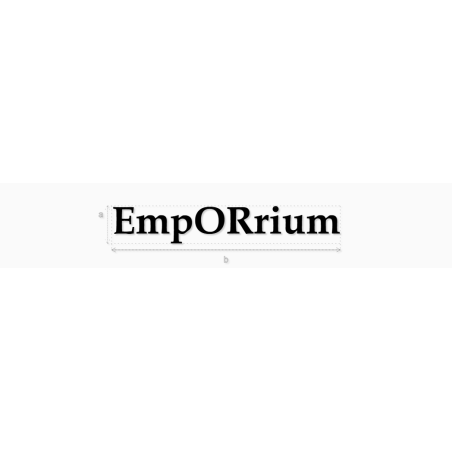 Découpe de lettres : "EmpORrium"
