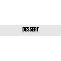 Découpe de lettres : "DESSERT"
