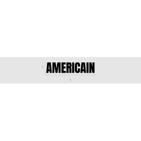Découpe de lettres : "AMERICAIN"