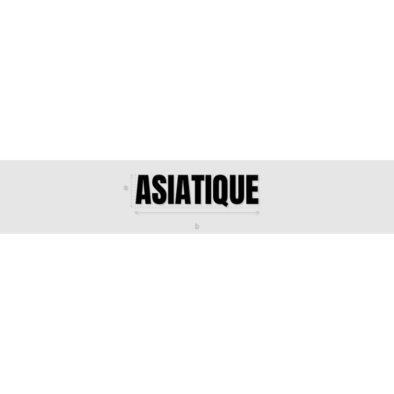 Découpe de lettres : "ASIATIQUE"