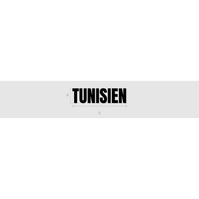 Découpe de lettres : "TUNISIEN"
