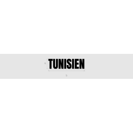 Découpe de lettres : "TUNISIEN"
