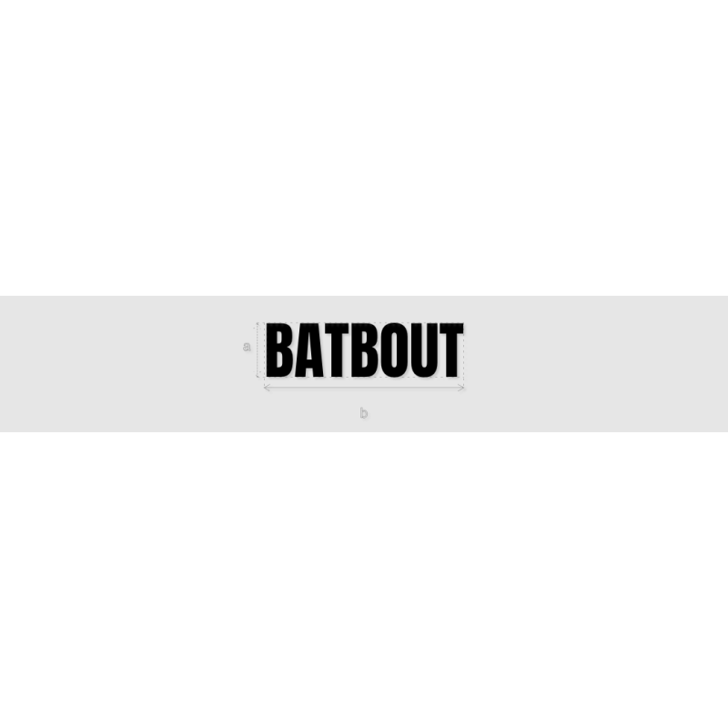 Découpe de lettres : "BATBOUT"