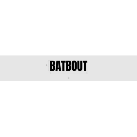 Découpe de lettres : "BATBOUT"