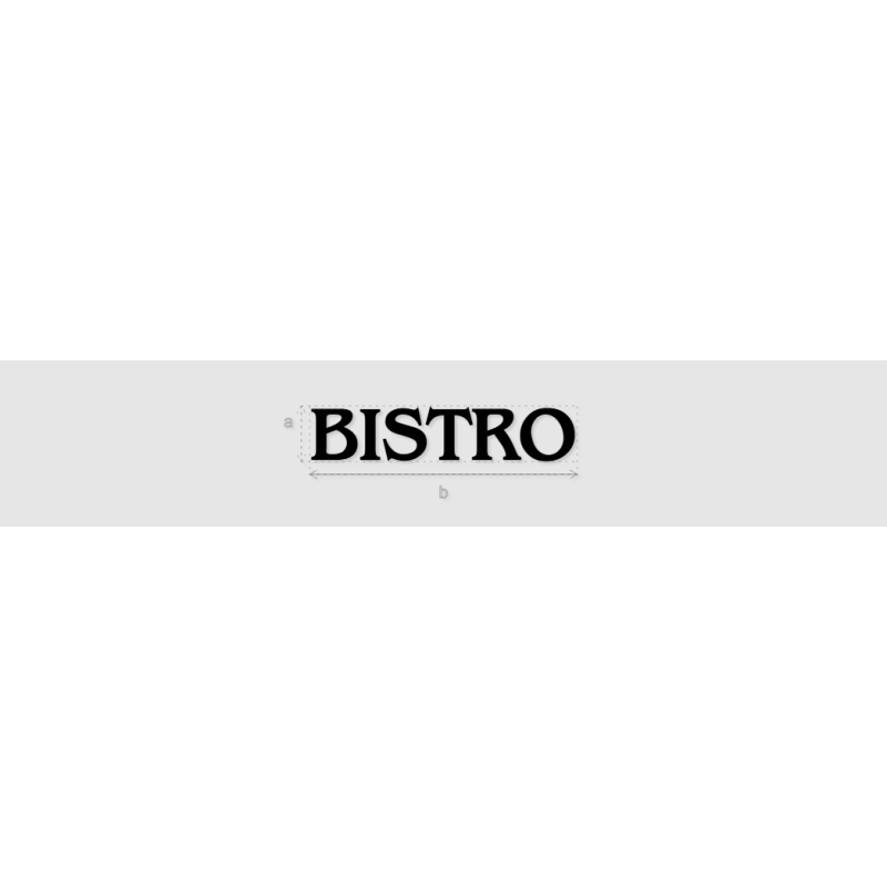 Découpe de lettres : "BISTRO"