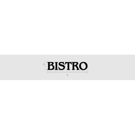 Découpe de lettres : "BISTRO"