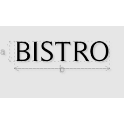 Découpe de lettres : "BISTRO"