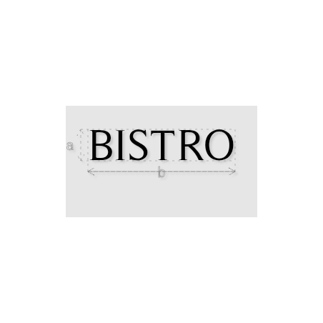 Découpe de lettres : "BISTRO"