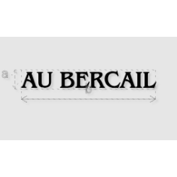 Découpe de lettres : "AU...