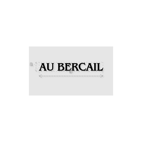 Découpe de lettres : "AU BERCAIL"