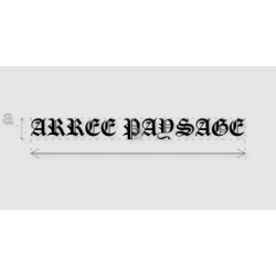 Découpe de lettres : "ARREE...
