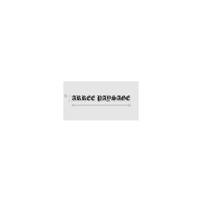 Découpe de lettres : "ARREE PAYSAGE"