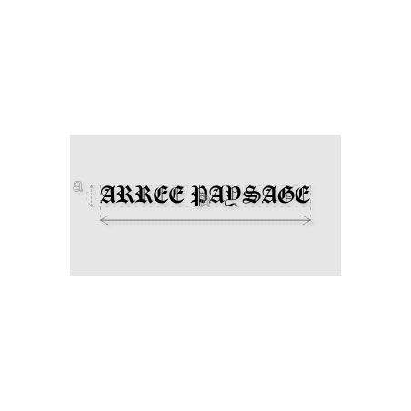 Découpe de lettres : "ARREE PAYSAGE"