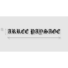 Découpe de lettres : "ARREE PAYSAGE"