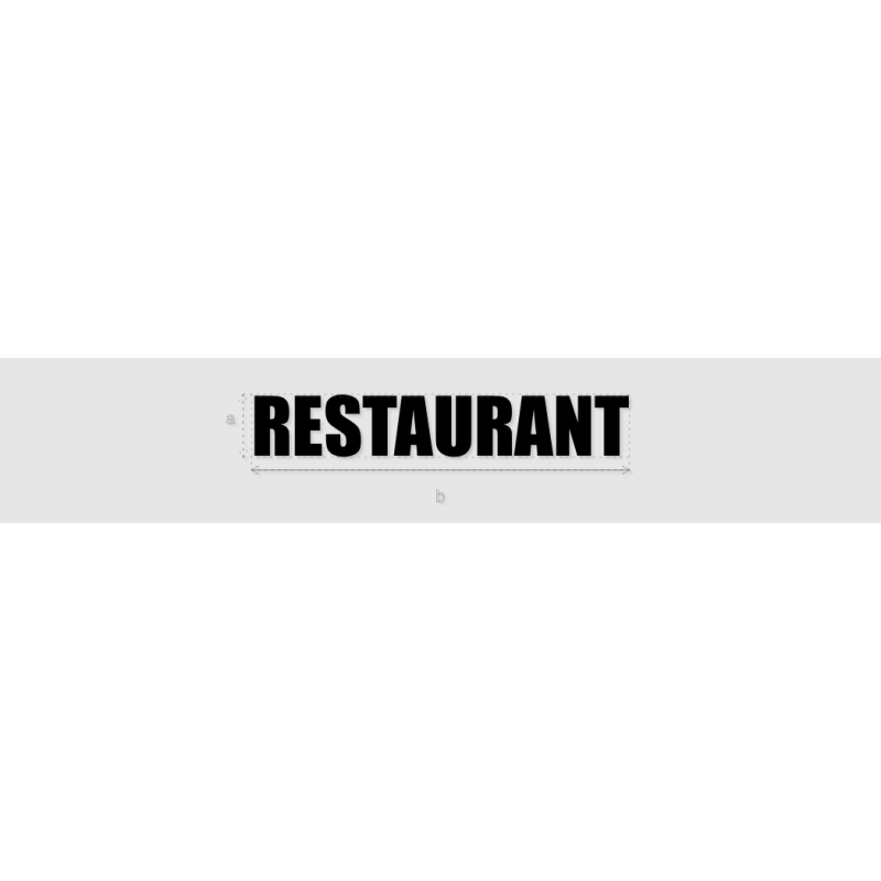 Découpe de lettres : "RESTAURANT"