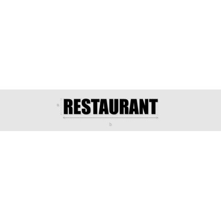 Découpe de lettres : "RESTAURANT"