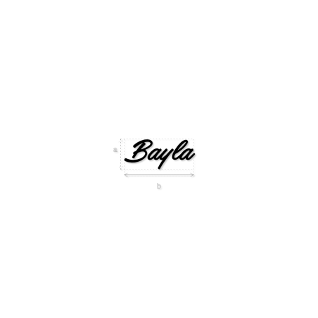 Découpe de lettres : "Bayla"