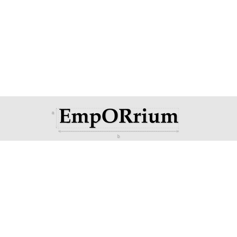 Découpe de lettres : "EmpORrium"