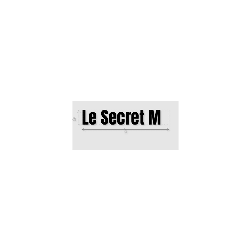 Découpe de lettres : "Le Secret M  "