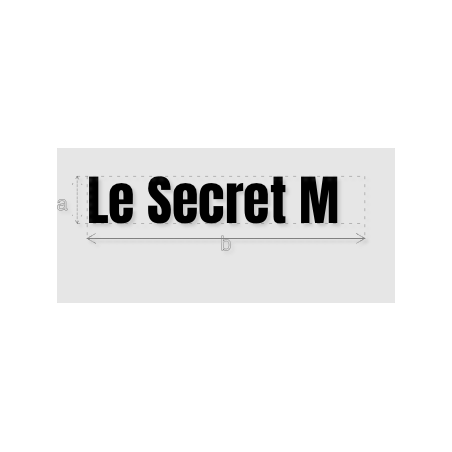 Découpe de lettres : "Le Secret M  "