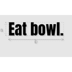 Découpe de lettres : "Eat...