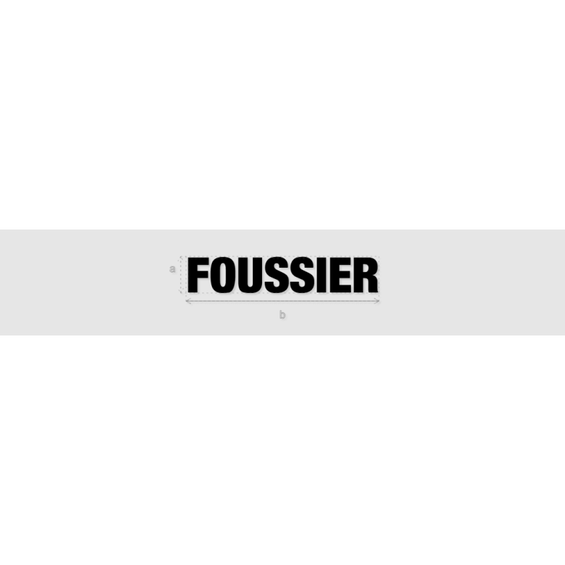Découpe de lettres : "FOUSSIER"