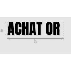 Découpe de lettres : "ACHAT...