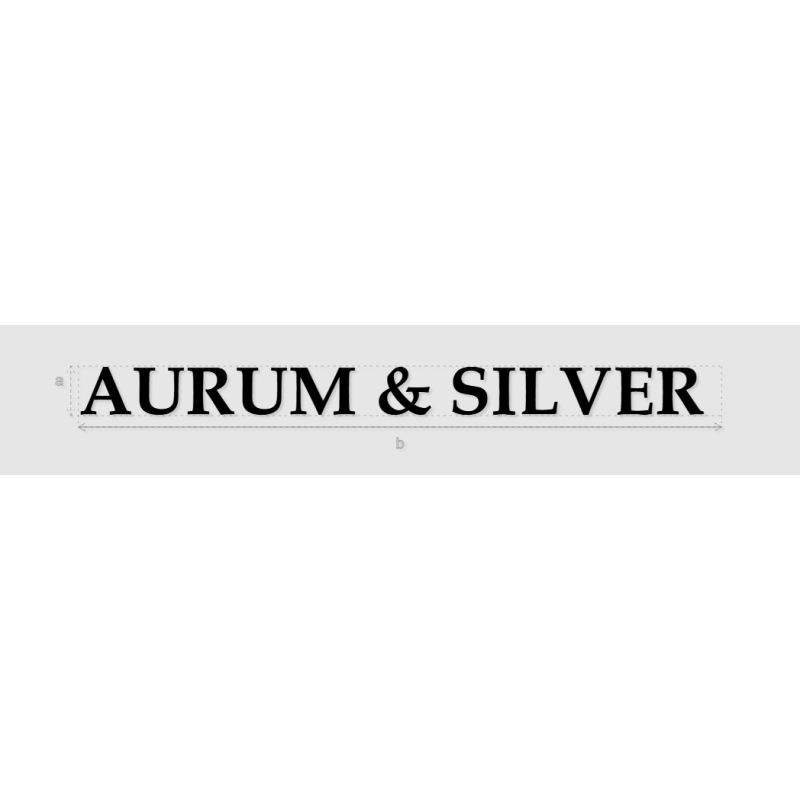 Découpe de lettres : "AURUM & SILVER "