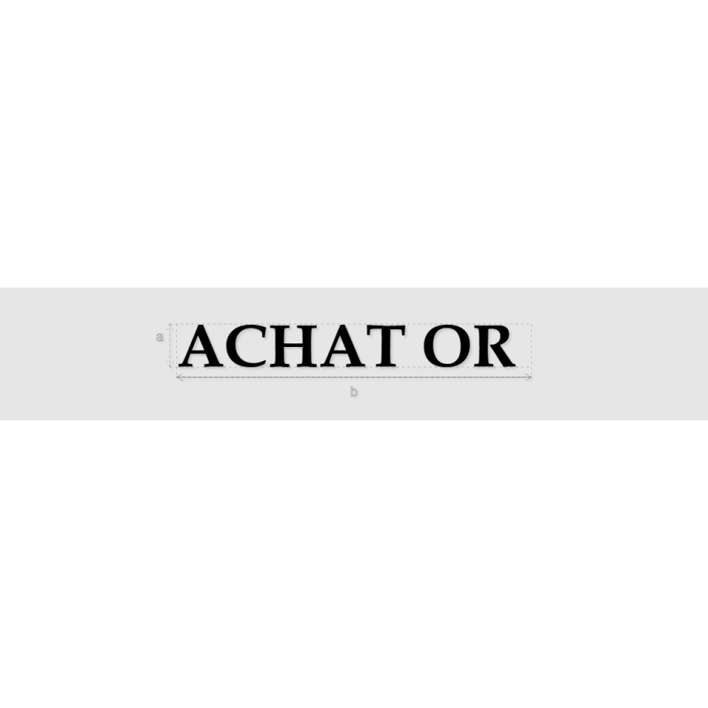 Découpe de lettres : "ACHAT OR "