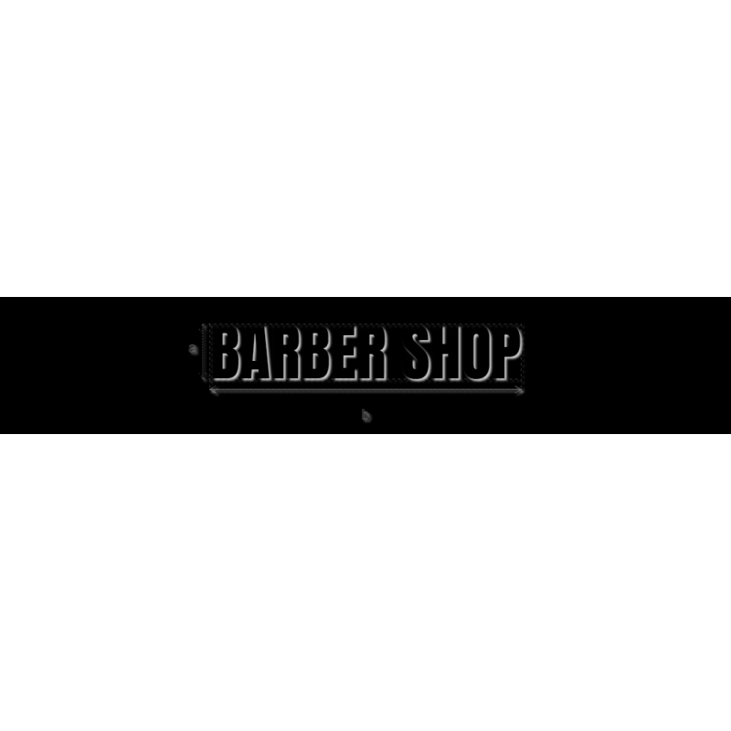 Découpe de lettres : "BARBER SHOP"