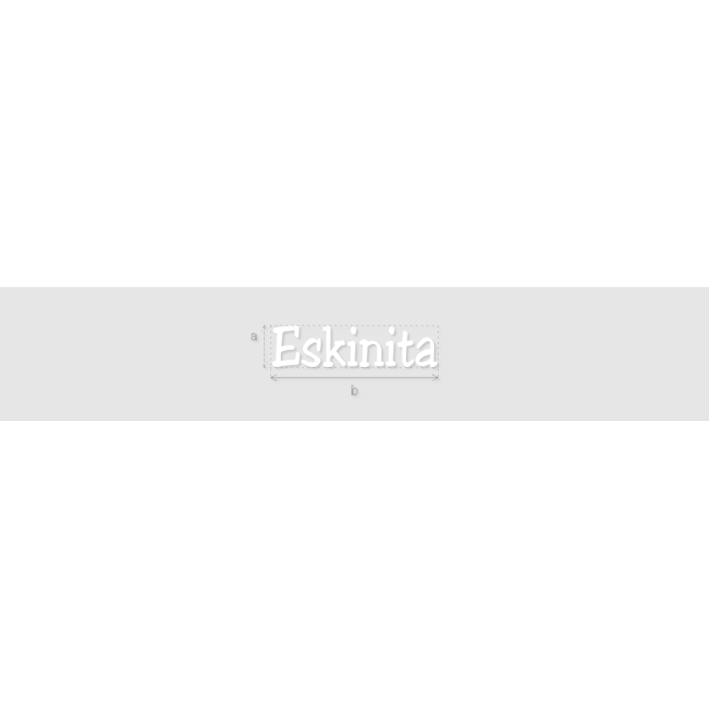 Découpe de lettres : "Eskinita"