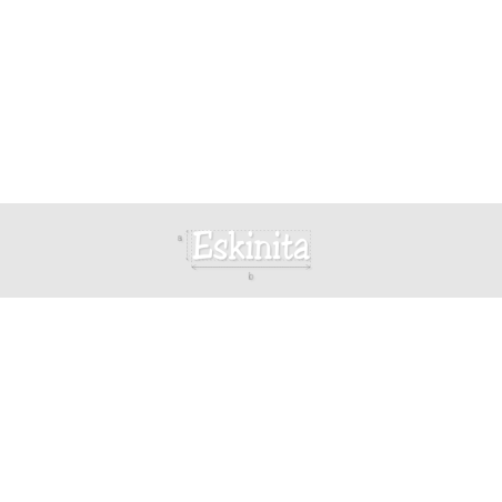Découpe de lettres : "Eskinita"