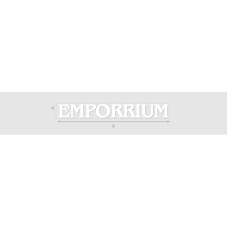 Découpe de lettres : "EMPORRIUM"